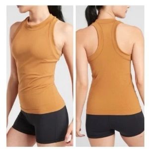 Athleta Renew Seamless Racerback Tank in mustardy gold Small